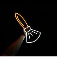 Kuaför Fırça Dekoratif Neon Led Tablo, Neon Duvar Tabela